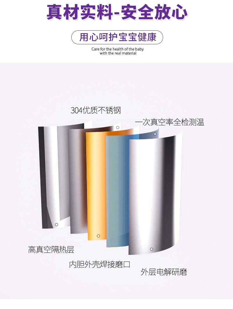 不锈钢防摔防爆保温奶瓶
